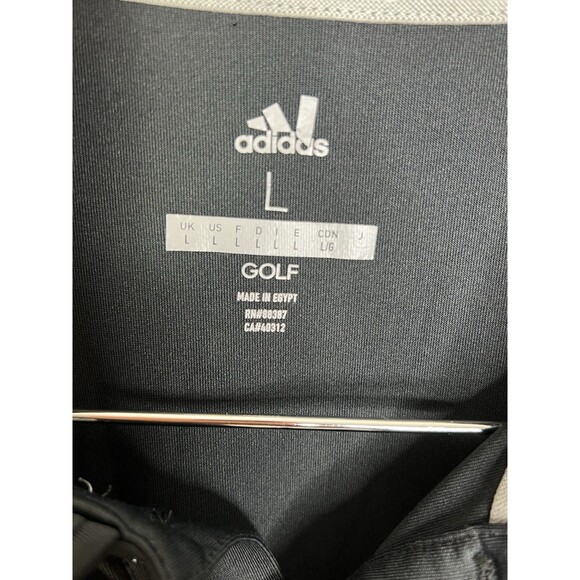 Adidas Golf Performance Polo Shirt Mens Large Black Lightweight Casual - Picture 3 of 6